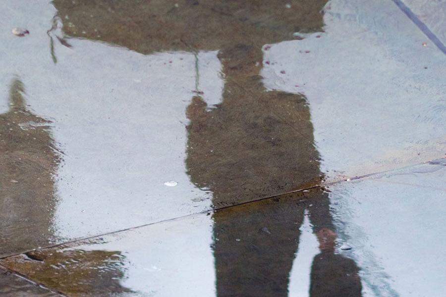 sidewalk reflection